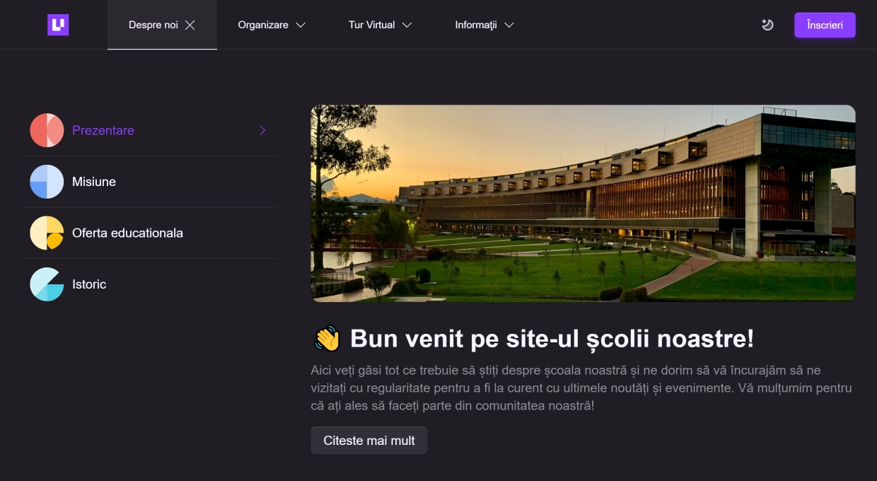 Mega-site navigation preview