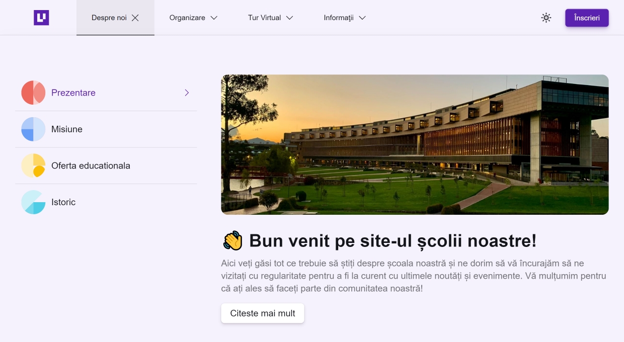 Mega-site navigation preview