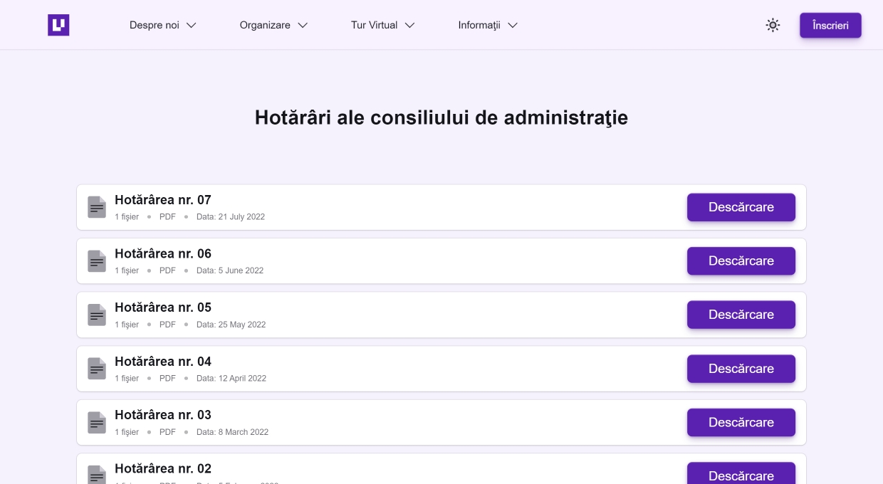 Interactive table preview